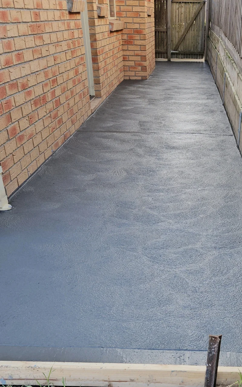 Broom-finished concrete