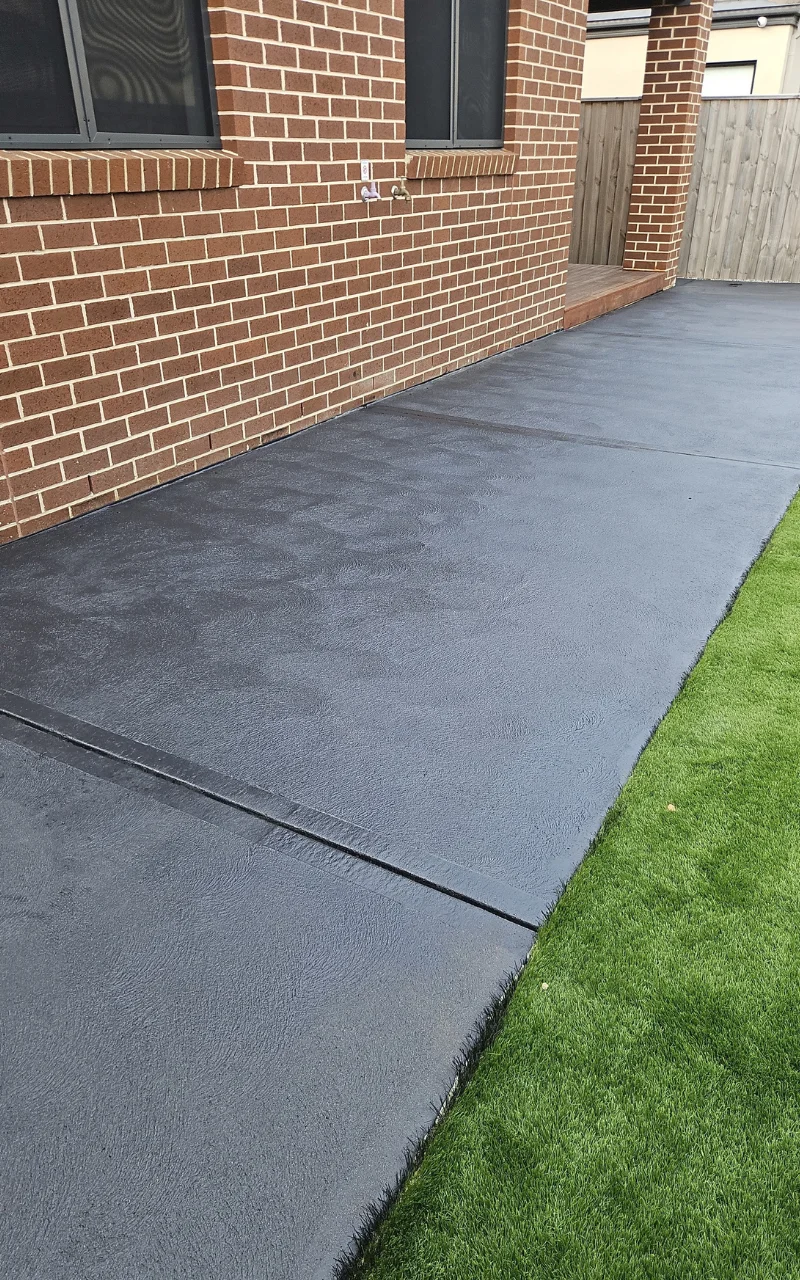 Coloured concreting melbourne home