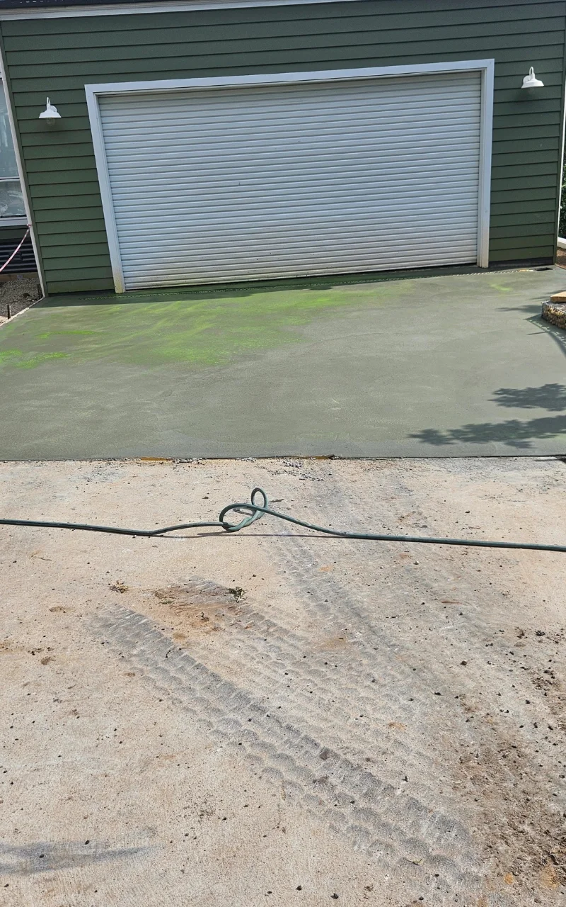 Concrete driveway slab