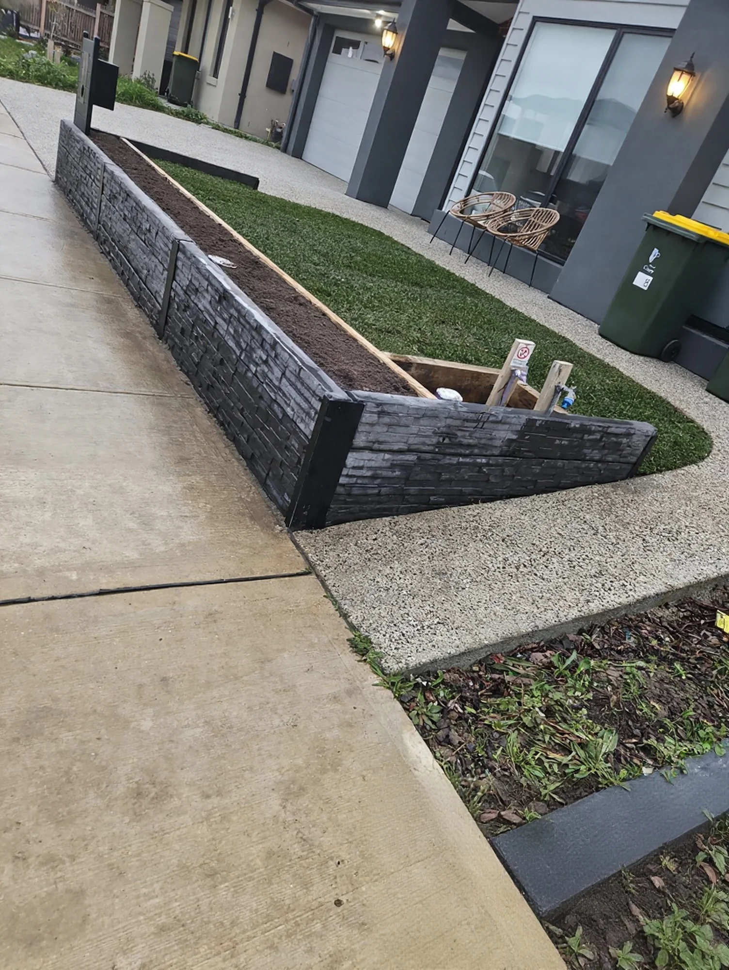 Finished concrete driveway by AZ Concreting in Southeast Melbourne